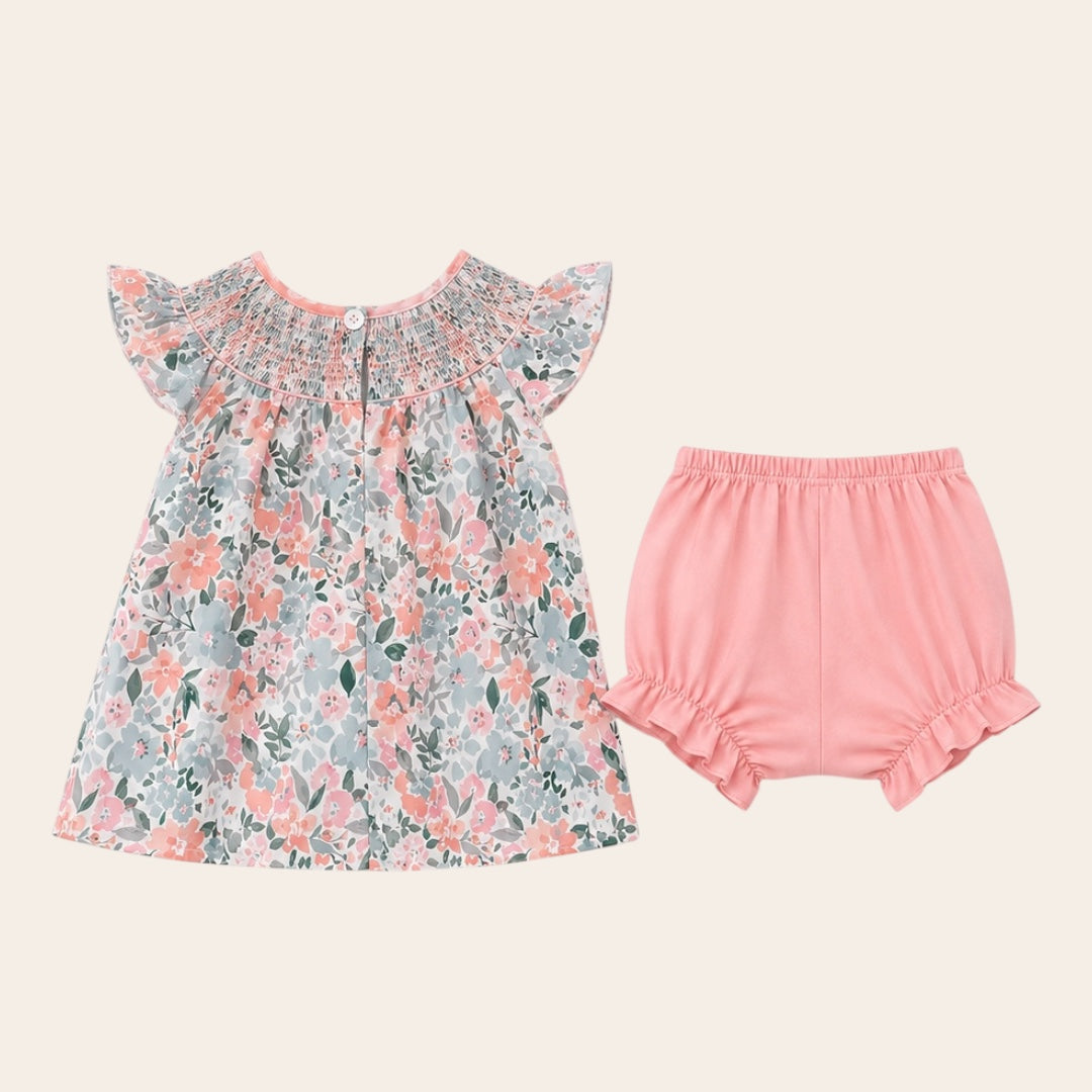 Conjunto Floral colores pasteles con Bloomer