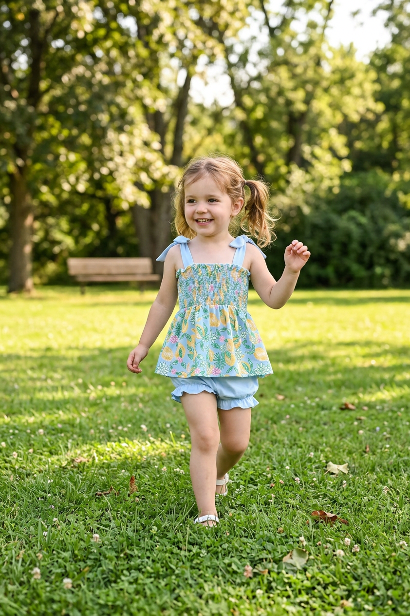 Conjunto de Top Floral y Bloomer