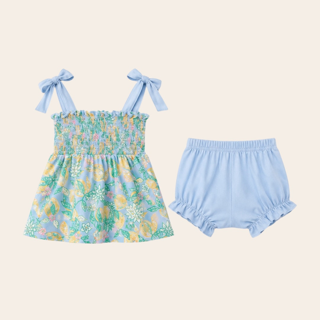 Conjunto de Top Floral y Bloomer