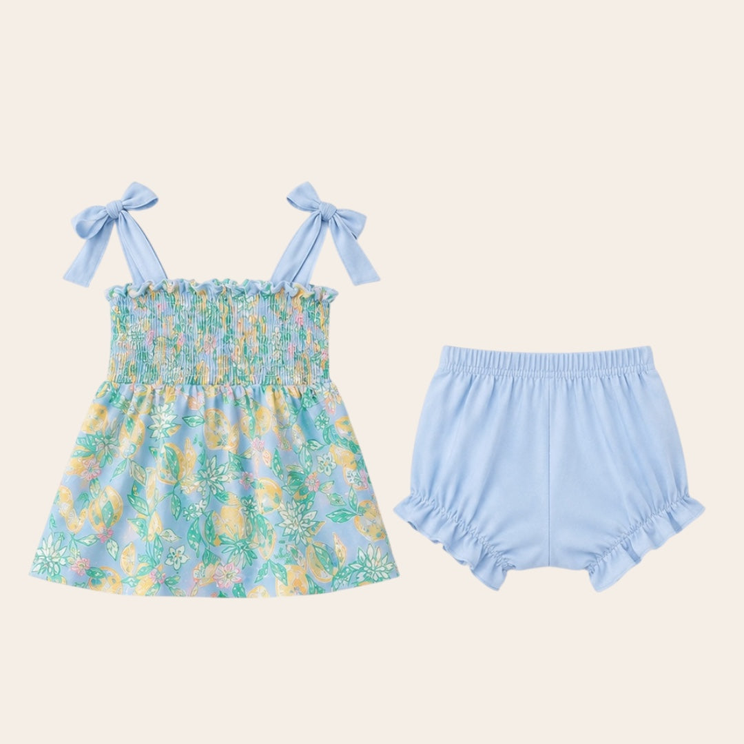Conjunto de Top Floral y Bloomer